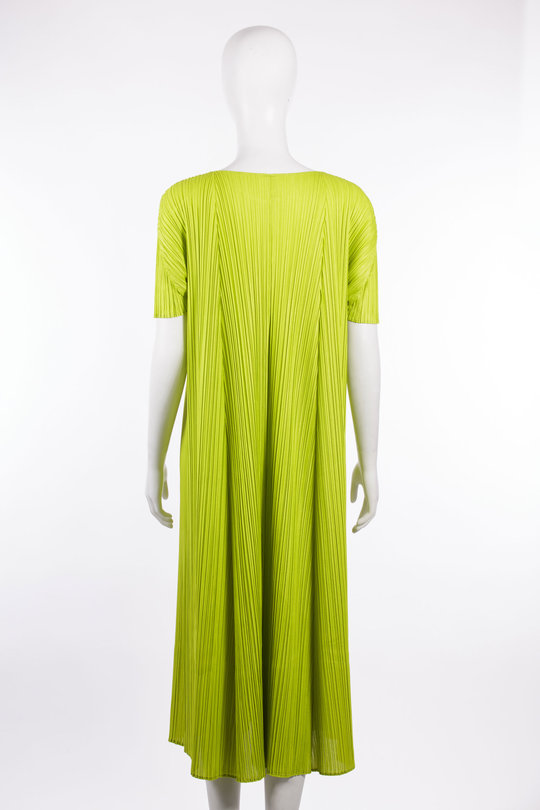 Kleid PP66-JH284 limegreen, Pleats Please  Issey Miyake