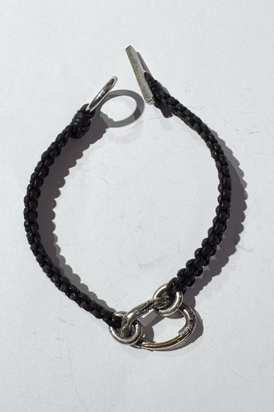 Armband TBR495 Chain links macrame bracelet black/silver/gold, Tobias Wistisen