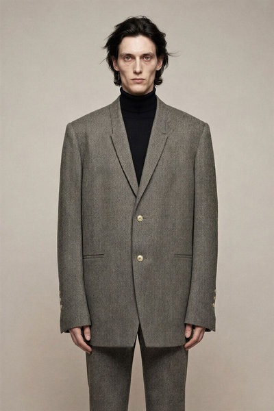 Sakko RU02F4721 WBI Concordian JKT black melange, Rick Owens