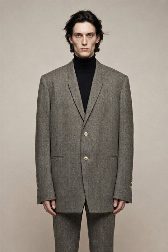Sakko RU02F4721 WBI Concordian JKT black melange, Rick Owens