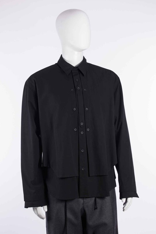 Hemd CGAW26WOSHI81 Layered Shirt black, Graig Green