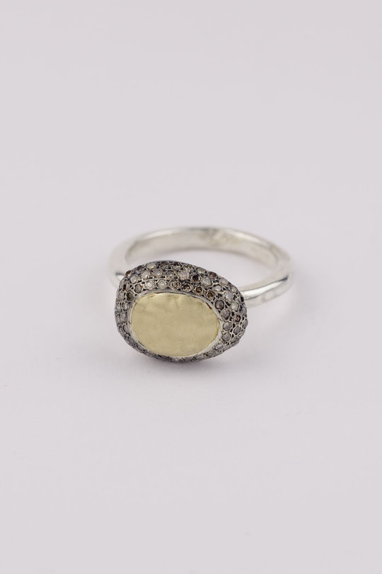 Ring Carrie R TB B S ST GY DIX CO 3R silber/gold, Rosa Maria Jewellery