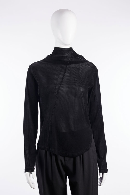 Pullover 262_WTL014_TULEBLK mock neck twisted ls black, SONG FOR THE MUTE