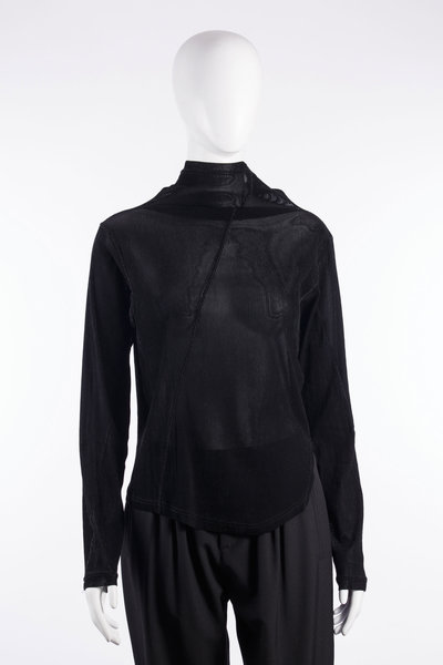 Pullover 262_WTL014_TULEBLK mock neck twisted ls black, SONG FOR THE MUTE
