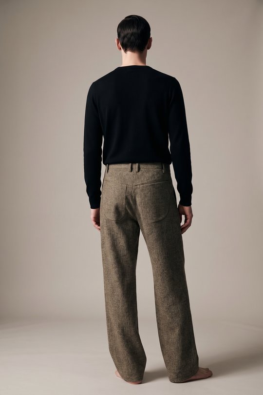 Hose Yoke/Pockets Wide Jeans army green, Label Under Construction