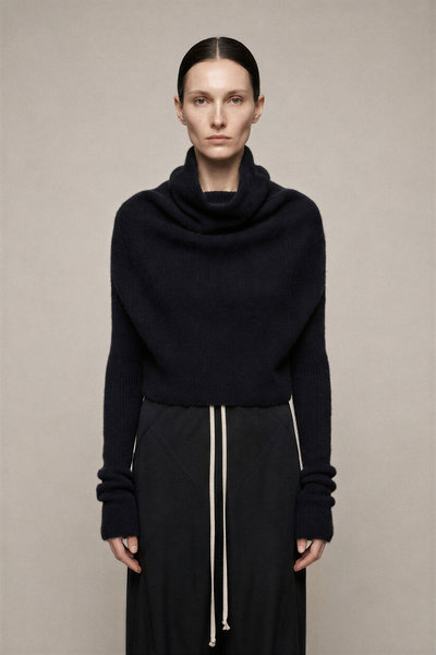 Pullover RP02F5675 KWP LS Cowl black, Rick Owens