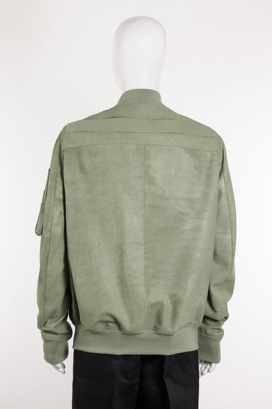 Lederjacke RU01E5778 LBA Classic Flight green, Rick Owens