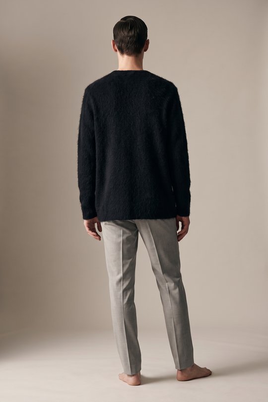 Strickjacke Brushed Overshirt black, Label Under Construction