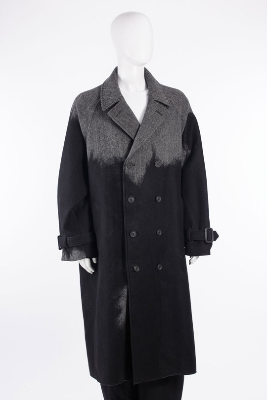 Mantel HW-C09-143-1 black/grey, Yohji Yamamoto