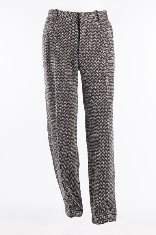 Hose M-BP165-PL184-BL white/black, Drôle de Monsieur