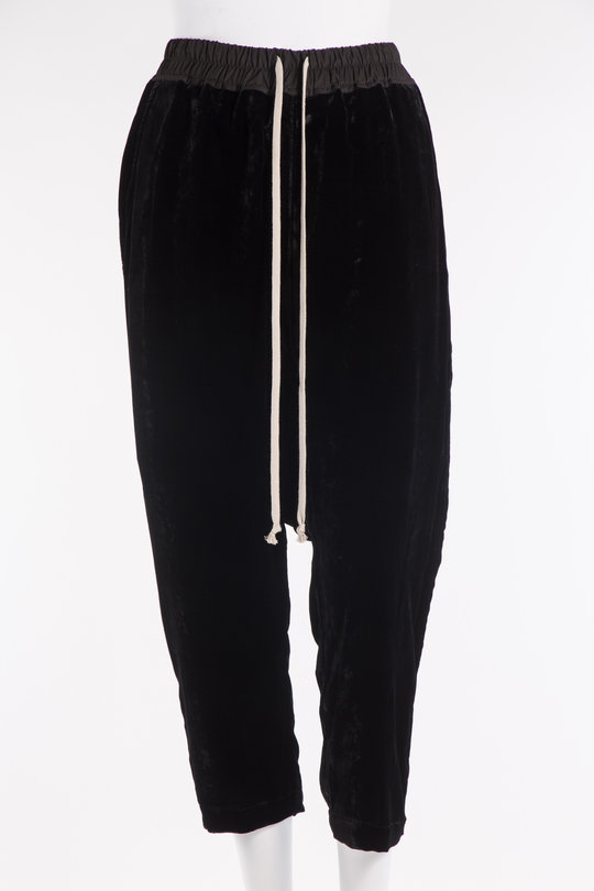 Hose Drawstring Cropped RP02C1308 black, Rick Owens