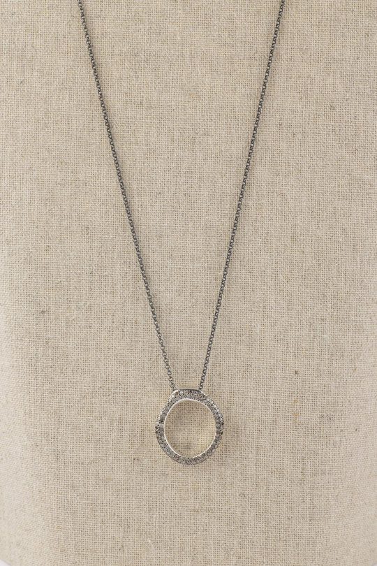 Kette geschwärzt Ring cognac Diamanten silver, Rosa Maria Jewellery