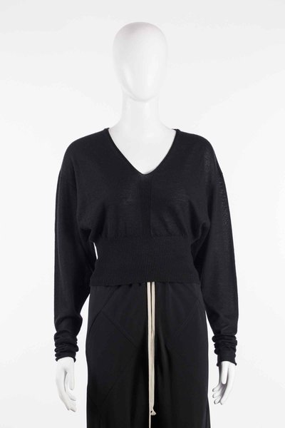 Pullover RP02F5665 V Cropped Top black, Rick Owens
