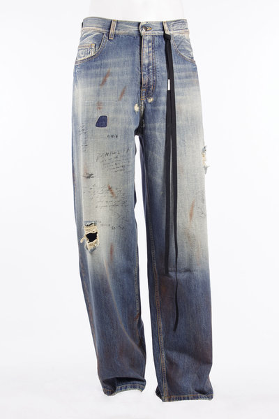 Jeans Evan 5-Pockets Straight Le Loose Trousers light blue, Ann Demeulemeester