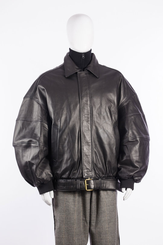 Lederjacke MWLJ020-036N-001 OS Hustlers Leather Jacket black, Willy Chavarria
