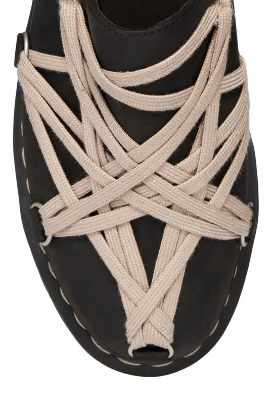 Sandale Quad Sole Megalace Mule 43066001 black, Rick Owens