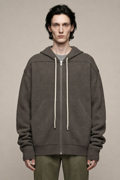 Jacke RU02F4614 WSBR ZIPPED HOODIE dust, Rick Owens