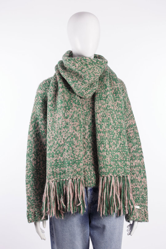 Schal 16688 84680 green/pink, ODEEH