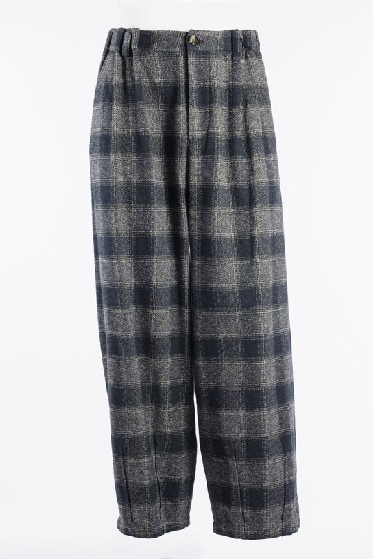 Hose Jim FW26-0139-003 Waistband Pleats Trousers Black/White, Marina Yee