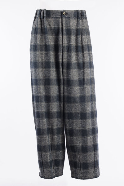 Hose Jim FW26-0139-003 Waistband Pleats Trousers Black/White, Marina Yee