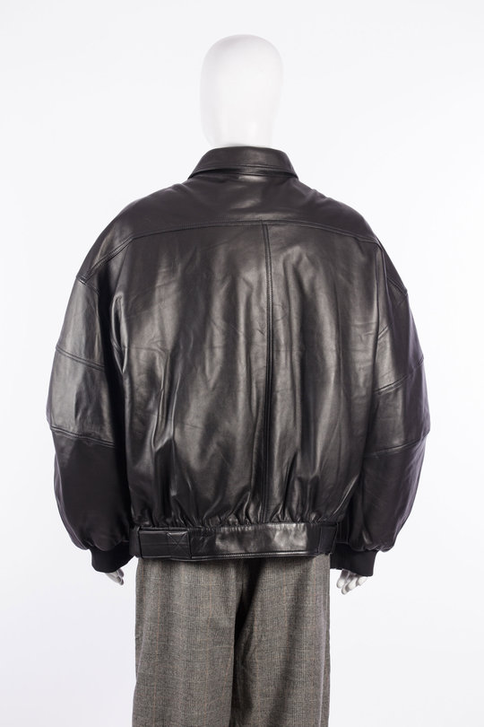 Lederjacke MWLJ020-036N-001 OS Hustlers Leather Jacket black, Willy Chavarria