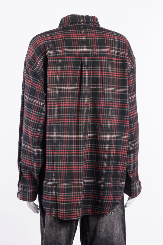 Hemd R13WR415 Boyfriend Shirt black red plaid, R 13