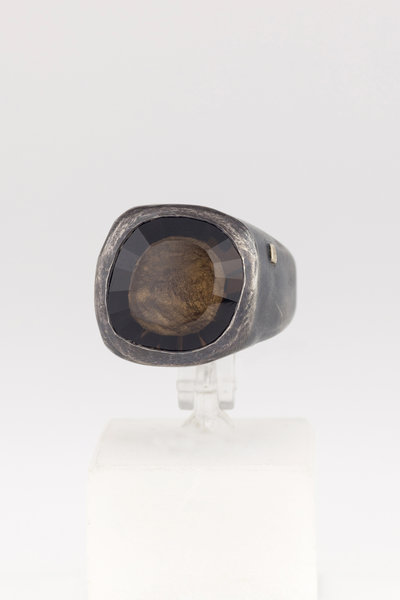 Ring 7 Silber mit braunem Rauchquarz, Rosa Maria Jewellery