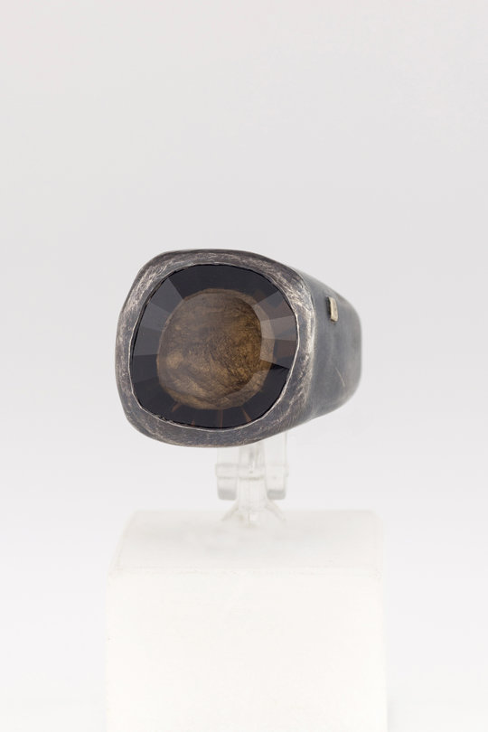 Ring 7 Silber mit braunem Rauchquarz, Rosa Maria Jewellery
