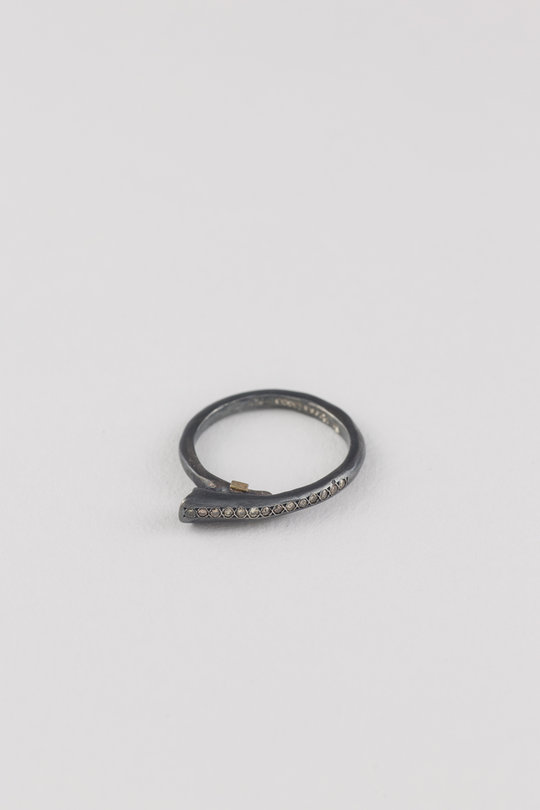 Ring mit Diamantensplittern black, Rosa Maria Jewellery