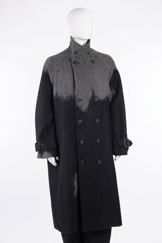 Mantel HW-C09-143-1 black/grey, Yohji Yamamoto