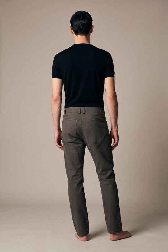 Hose Yoke/ Pockets Wide Jeans grey/ brown, Label Under Construction