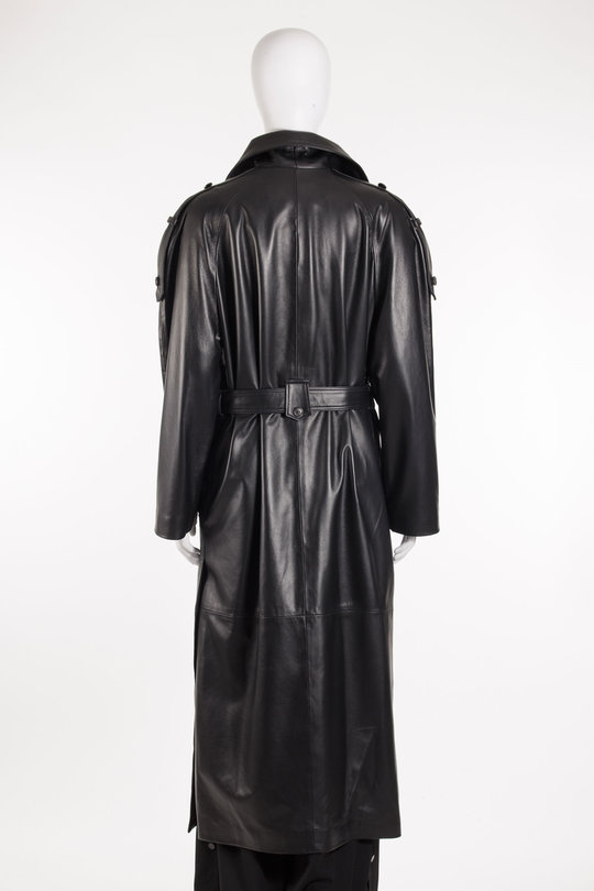 Mantel Leder DL01F25 black, Isabel Benenato