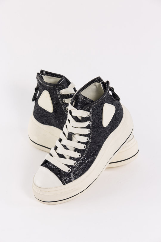 Sneaker Kurt High Top R13 S5029 black sparkle, R 13