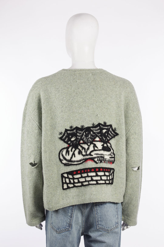 Cardigan 6M005Q30118GRN02 Gran Dama Crwnck Cardigan green, Paly Hollywood