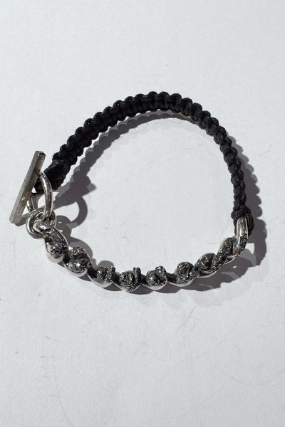 Armband TBR544 Rotten chain stone bracelet black/silber, Tobias Wistisen