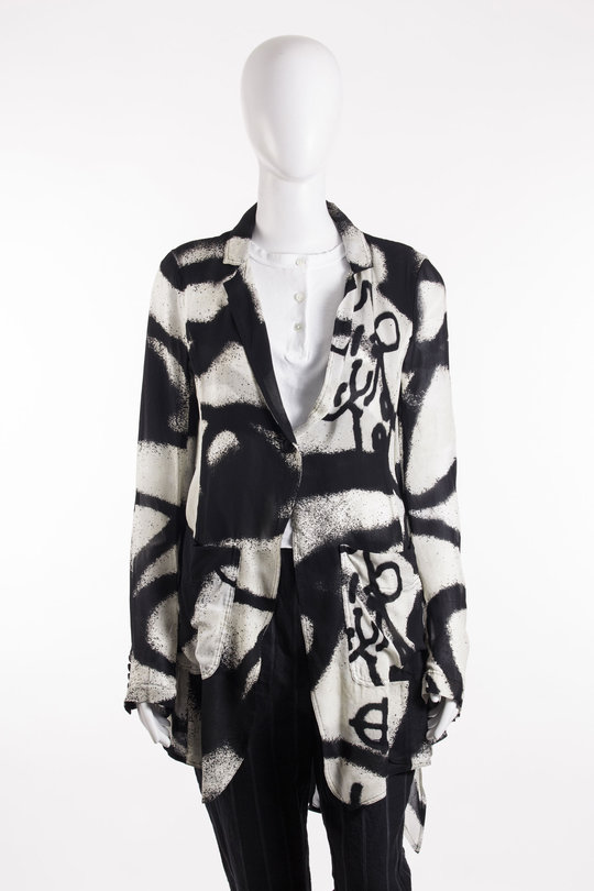 Blazer 126 1771108 black print, RUNDHOLZ