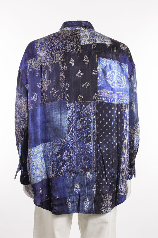 Hemd R13WR004-R805B blue bandana, R 13