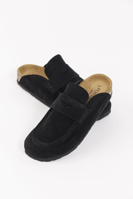 Schuhe Art. BI418 Camoscio Nero black, Post & Co