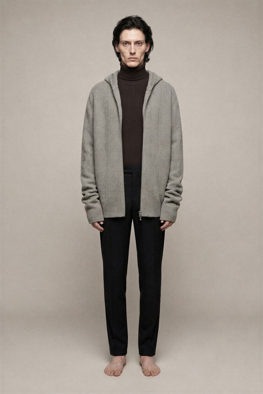 Jacke Zipped Hoodie RU02F4666 dust, Rick Owens
