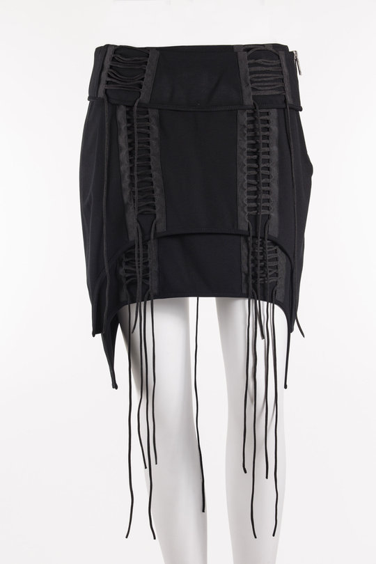 Rock P02HW301 Aviator Skirt black, Helmut Lang