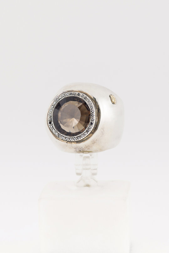 Ring 1 Silber mit  braunem Rauchquarz, Rosa Maria Jewellery