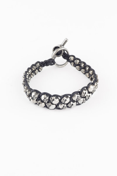 Armband MULTIPLE SKULLS BRAID BRACELET TBR320, Tobias Wistisen