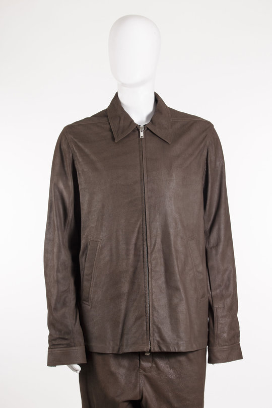Leder Jacke RU02E1764 LBA Brad JKT darkdust, Rick Owens