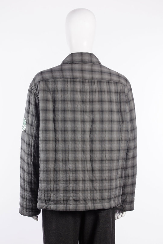 Jacke Shrunken check padded Workmann Jacket charcoal, SONG FOR THE MUTE