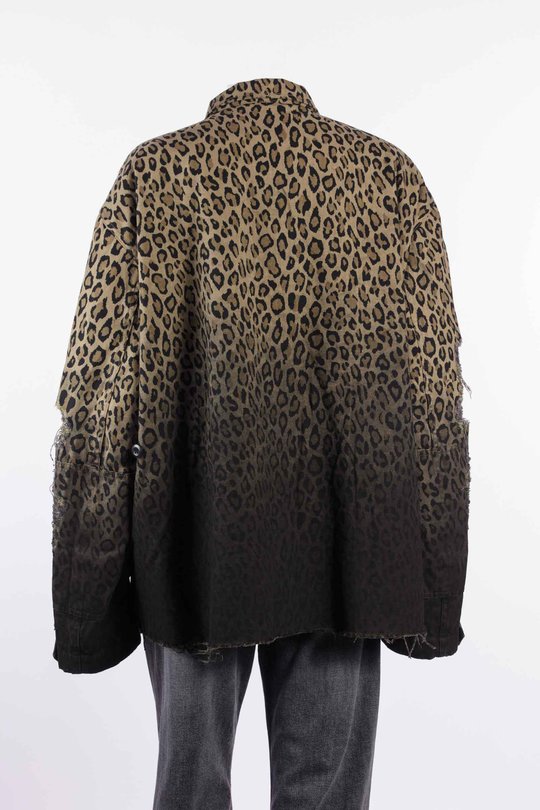 Jacke R13W2011 Shredded Leopard Abu Jacket brown leopard, R 13