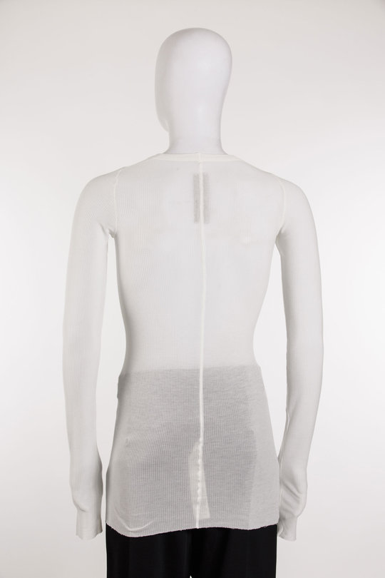 Longsleeve RU01F2250 RC Rib LS T white, Rick Owens
