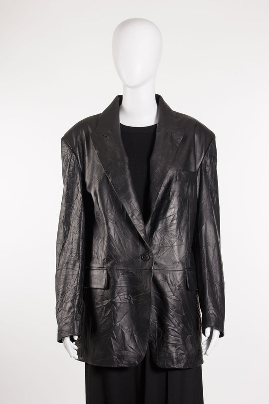 Blazer Leder DL02F25 black, Isabel Benenato