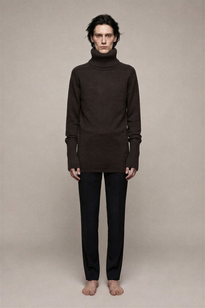 Pullover RU02F4824 M Level Turtle brown, Rick Owens