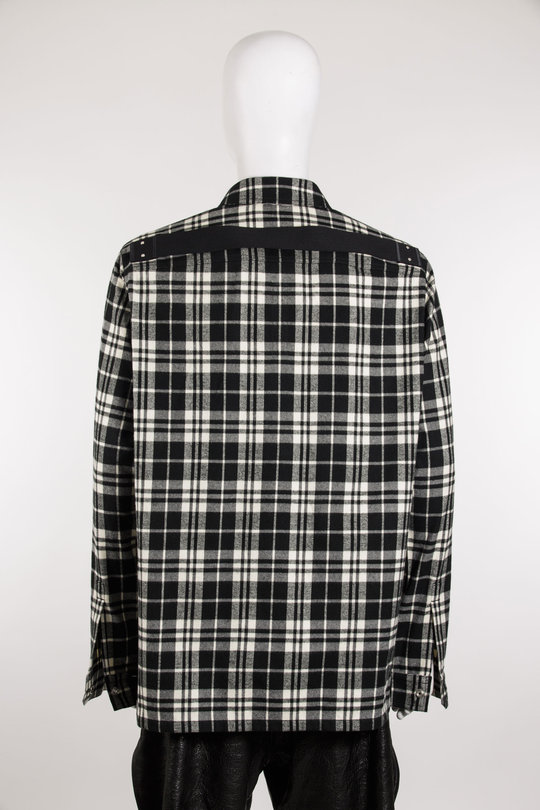 Hemd Outershirt RU01F2236 black plaid, Rick Owens