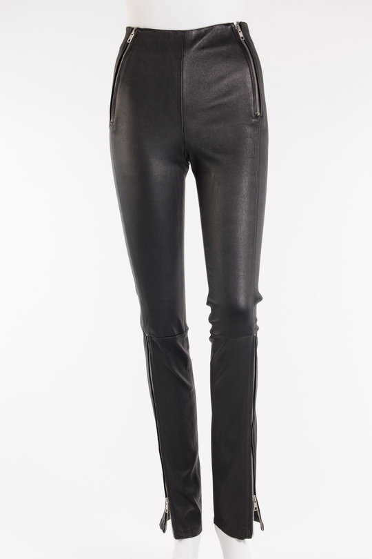 Lederhose ZIP Leather PNT HW206 Black, Helmut Lang